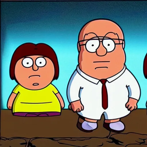 Prompt: The shroud of Turin but it's Peter Griffin family guy