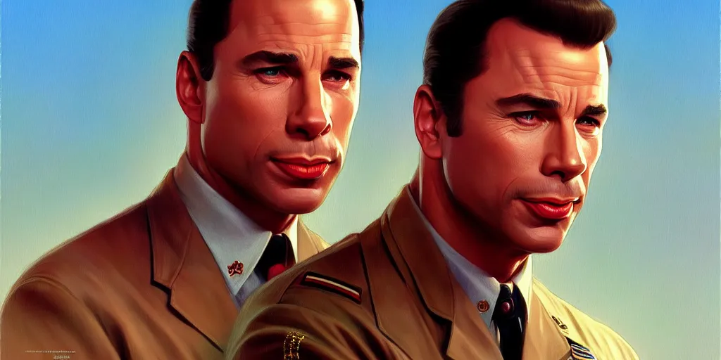 Image similar to john travolta as forrest gump, highly detailed, digital painting, artstation, concept art, matte, sharp focus, illustration, art by artgerm and greg rutkowski and alphonse mucha