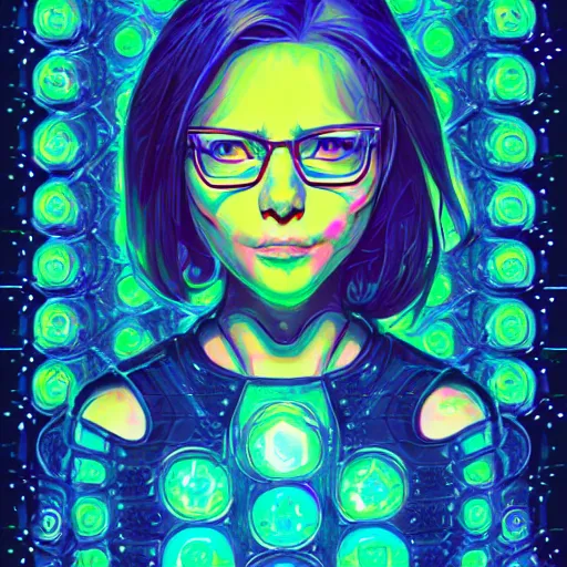 Image similar to skill magic geek inside matrix deepdream radiating a glowing aura stuff loot legends stylized digital illustration video game icon artstation lois van baarle, ilya kuvshinov, rossdraws,