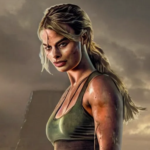 Image similar to Margot Robbie as Tomb raider