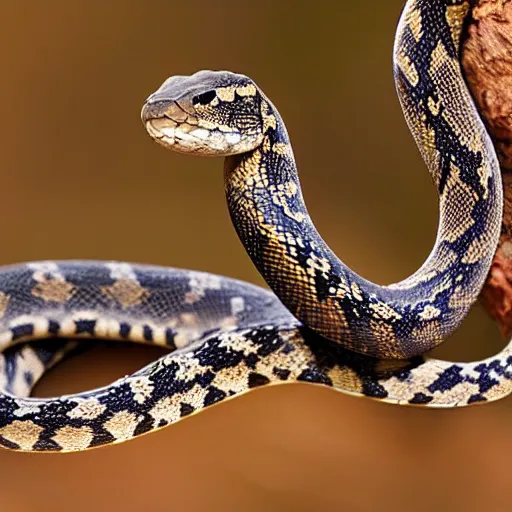 Prompt: award winning national geographic photo of a snake with 4 legs