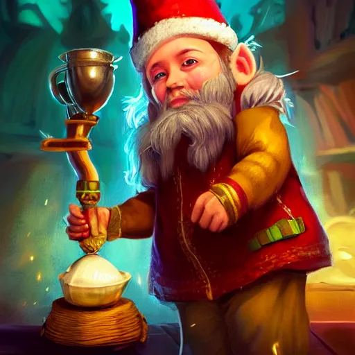 Prompt: portrait of a beautiful gnome alchemist with a bong, D&D, sharp focus, realistic, cinematic lighting, fantasy digital painting