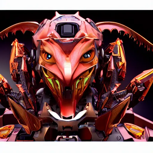 Image similar to a highly detailed close-up bust, of an awe-inspiring beautiful cute humanoid anthropomorphic robotic mecha female dragon, with smooth and streamlined armor, standing and posing elegantly in front of the camera, well detailed head with two LED eyes, sharp teeth, two arms, digital art, artstation, DeviantArt, professional, octane render, sunset lighting