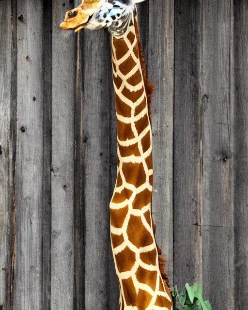 Image similar to a ((giraffe))-banana being peeled