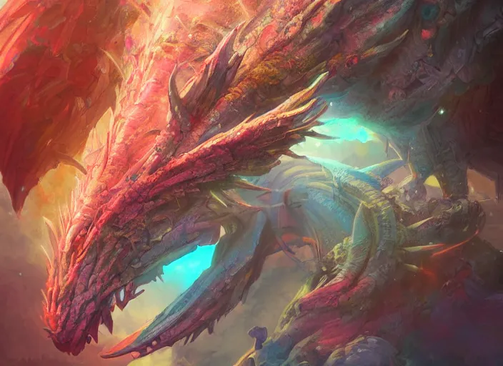 Image similar to detailed concept art illustration colorful pastel painting of a sci-fi dragon in full intricate detail, ultra detailed, digital art, octane render, 4K, dystopian, micro details