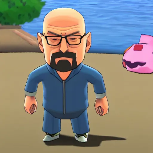 Image similar to Walter White in a Pokémon wild encounter, screenshot