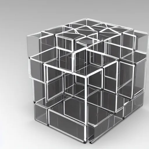 Prompt: hypercube rendering