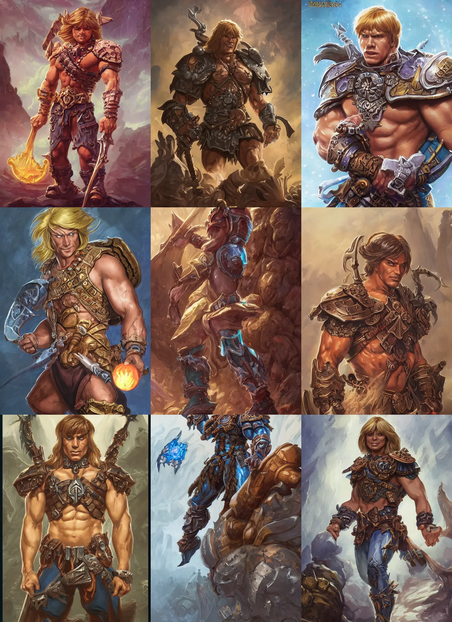 Prompt: he - man!!!!!, closeup, d & d, sci fi, fantasy, intricate, with german iron cross on chest armor, elegant, loin cloth, highly detailed, oill painting, artstation, concept art, matte, sharp focus, illustration, hearthstone, art by artgerm and greg rutkowski and alphonse mucha