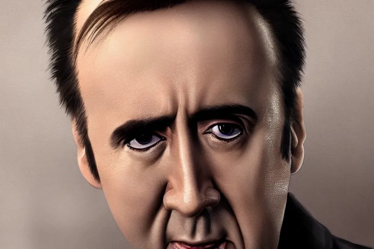 Prompt: nicolas cage, 8k, photorealistic, high resolution, highly detailed, render