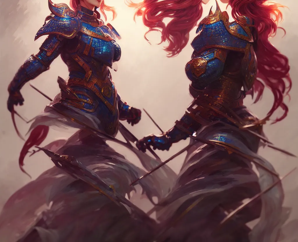 Prompt: portrait hero action pose of futuristicfemale knights of zodiac, abstract chinese dragon concept art, d & d, highly detailed, digital painting, artstation, sharp focus, illustration, art by tan zi and ayanamikodon and alphonse mucha and wlop