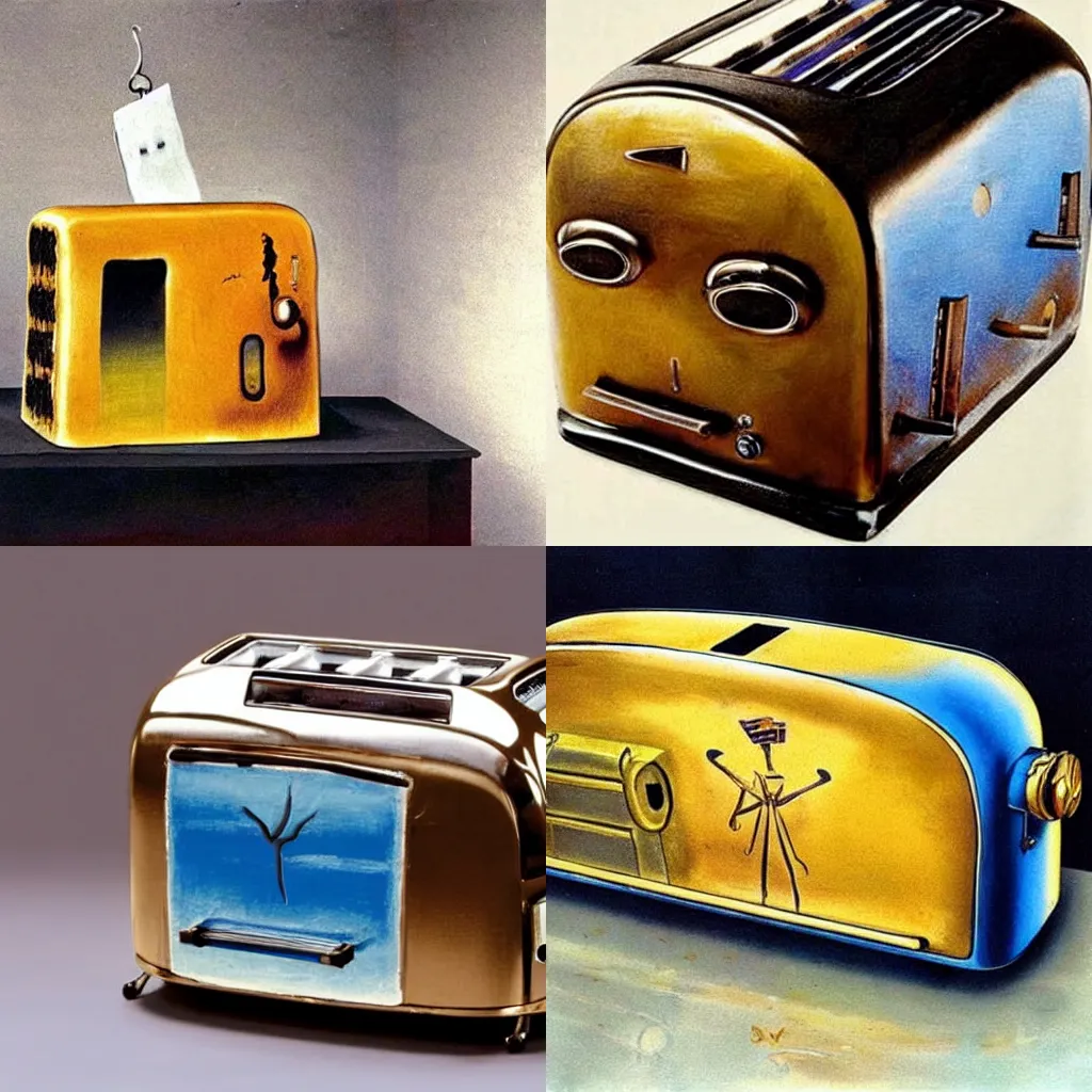 Prompt: a toaster painted by salvador dali