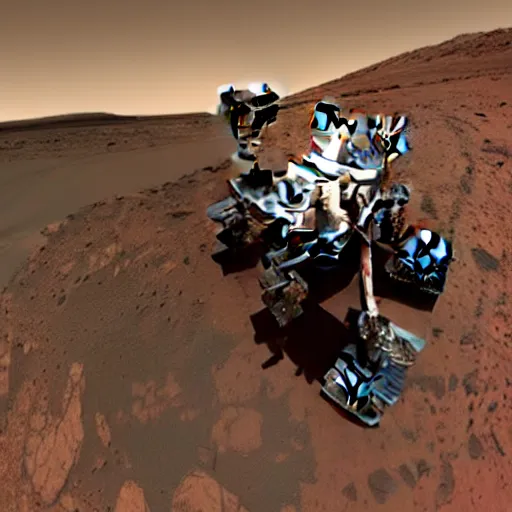 Image similar to extremely detailed photo of carl sagan riding mars rover, detailed face