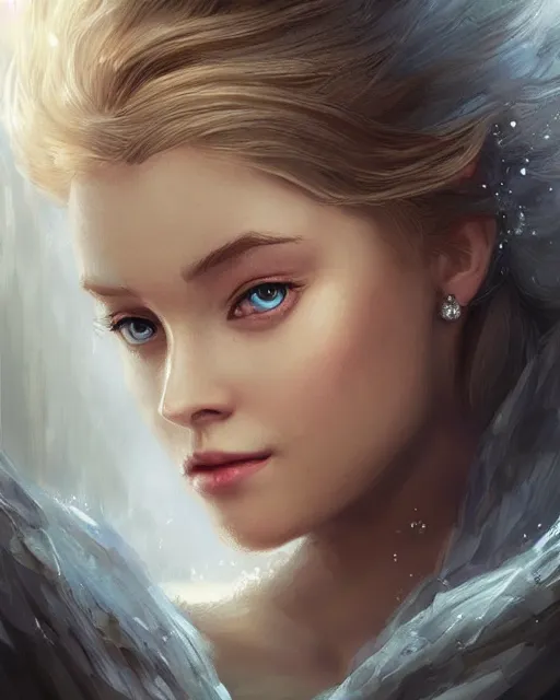 Image similar to princess cinderella, hyper realistic face, beautiful eyes, fantasy art, in the style of greg rutkowski, intricate, hyper detailed, smooth