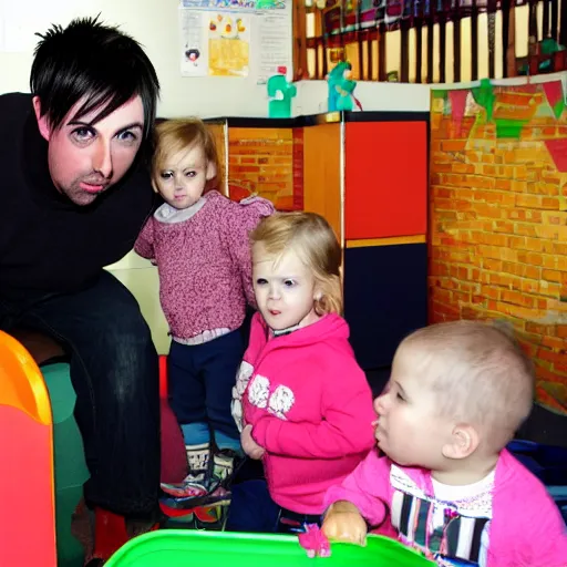 Prompt: ian watkins at a childrens daycare