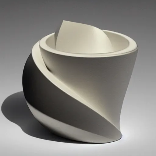 Image similar to “a marble sculpture of textured coffee cup by Zaha Hadid , 3d architecture”