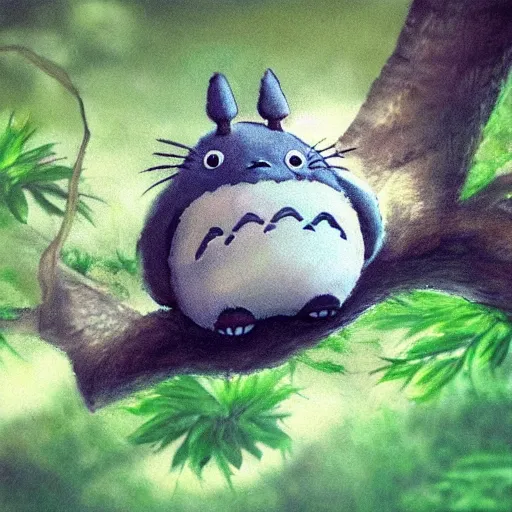 Prompt: photorealistic totoro