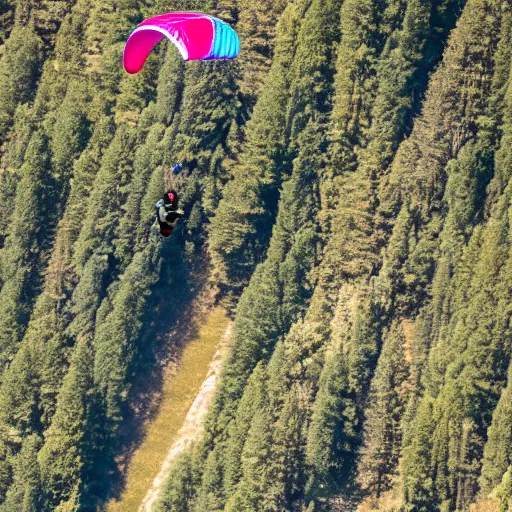 Image similar to a paragliding bear, photo, high quality, 8 k resolution