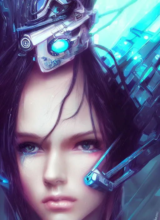 Image similar to teen elf, cyberpunk rigger, black hair, gorgeous, amazing, elegant, intricate, highly detailed, digital painting, artstation, concept art, sharp focus, illustration, art by ross tran