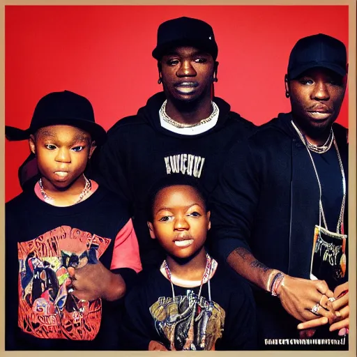 Image similar to g unit album cover with children