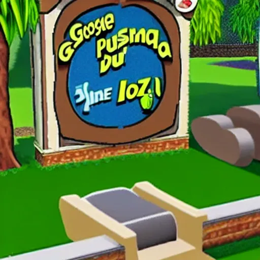 Image similar to george costanza in the video game putt putt saves the zoo