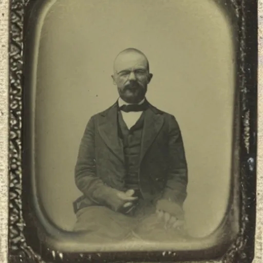 Image similar to tintype photo of walter white, 1 8 8 0 s