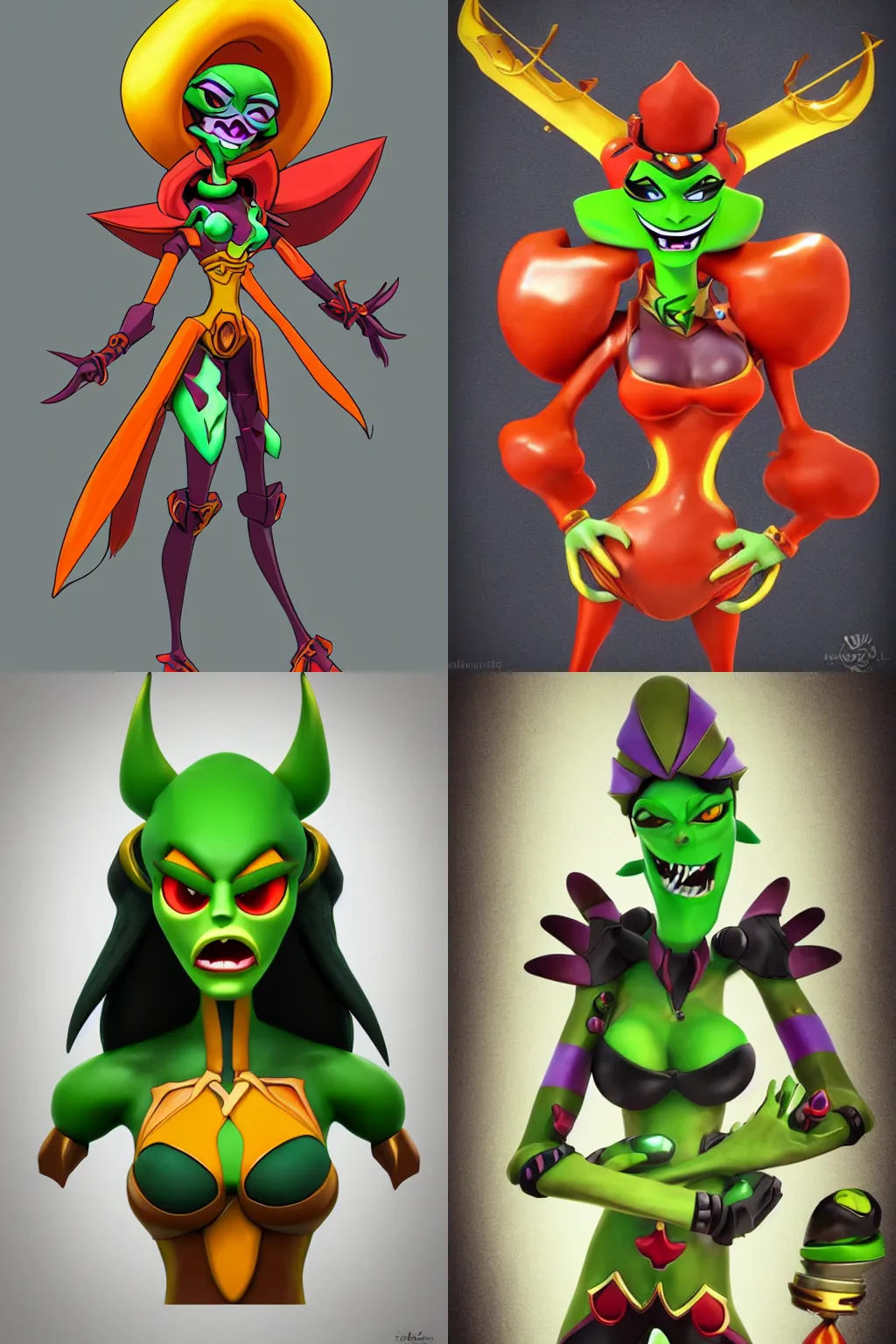 Prompt: lord dominator from wander over yonder, gorgeous elegant attractive, arstation pixar style overwatch style anime style 3d render, face portrait