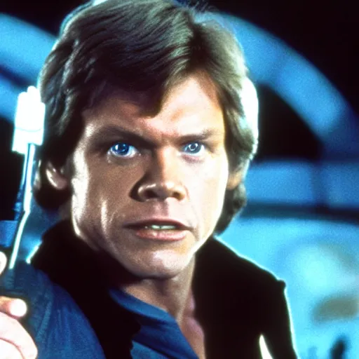 Image similar to a still of mark hamill as han solo in return of the jedi, 8 k