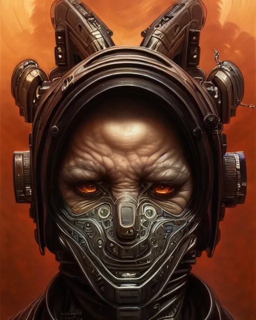 Image similar to front shot of a cyberpunk criminal mastermind character, intricate, elegant, highly detailed, centered, (((artstation, concept art, smooth, sharp focus, artgerm, Tomasz Alen Kopera, Peter Mohrbacher, donato giancola, Joseph Christian Leyendecker, WLOP, Boris Vallejo))), mugshot!!!!!, ugly!!!!!!