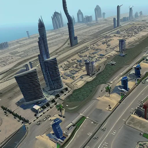 Prompt: gta : dubai, fantastic realism