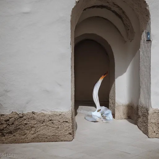 Prompt: a giant white worm destroying almeria, canon eos r 3, f / 1. 4, iso 2 0 0, 1 / 1 6 0 s, 8 k, raw, unedited, symmetrical balance, in - frame