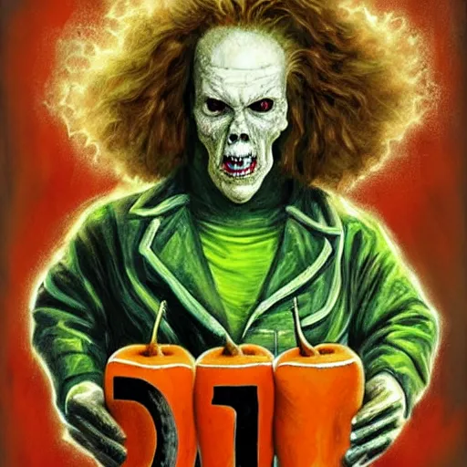 Prompt: [ carrot top ] horror art