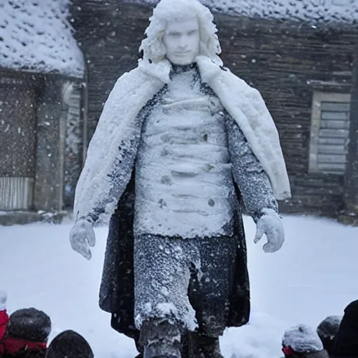 Image similar to john snow made of snow