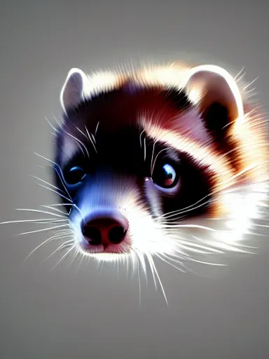 Image similar to beautiful furry art of ferret in smoking, high quality, detailed, digital art