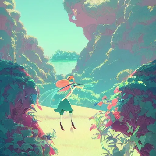 Prompt: a beutiful fairy, poetic setting, dreamlike, artstation, elegant, highly detailed, digital painting, concept art, smooth, sharp focus, illustration, art by don bluth and michel ocelot and makoto shinkai and tom whalen and atey ghailan and akihiko yoshida