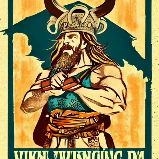 Image similar to a viking propaganda poster, high definition, 1080p