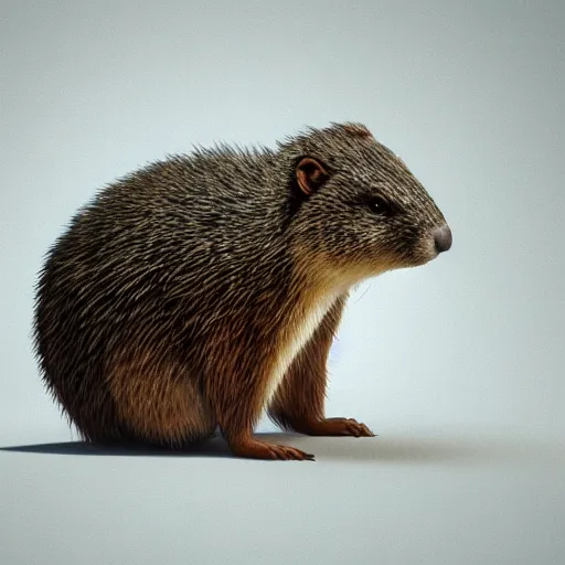 Image similar to hyperrealistic dslr film still of justin bieber disguised as a woodchuck, stunning 8 k octane comprehensive 3 d render, inspired by istvan sandorfi & greg rutkowski & unreal engine, perfect symmetry, dim volumetric cinematic lighting, extremely hyper - detailed, incredibly real lifelike attributes & flesh texture, intricate, masterpiece, artstation, stunning