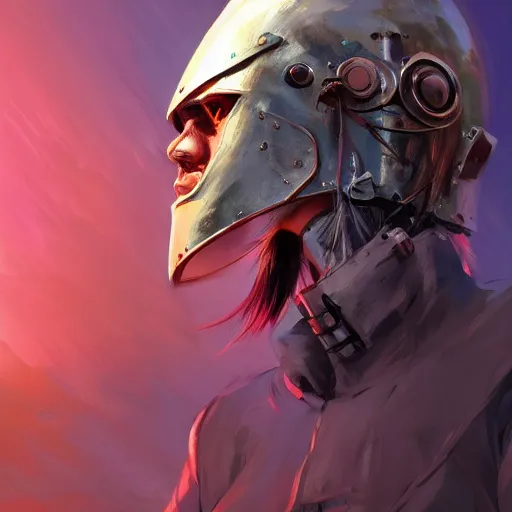 Image similar to cyberpunk viking helmet mask warrior goddess robot ninja fantasy, art gta 5 cover, official fanart behance hd artstation by jesper ejsing, by rhads, makoto shinkai and lois van baarle, ilya kuvshinov, ossdraws