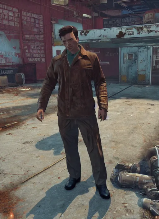 Prompt: Toby Maguire in fallout 4