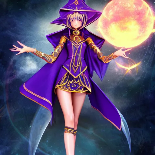 Image similar to beautiful dark magician girl, full body, mystical, ultra detailed, 4k