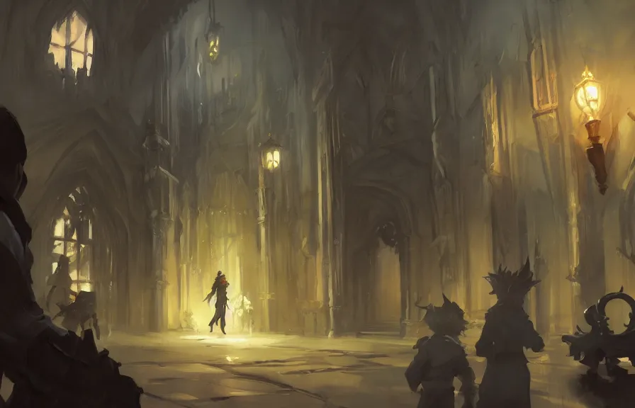 Image similar to greg manchess concept art of a the hogworts dimension, key visual, ambient lighting, highly detailed, digital painting, artstation, concept art, sharp focus, by makoto shinkai and akihiko yoshida and hidari and wlop and greg rutkowski