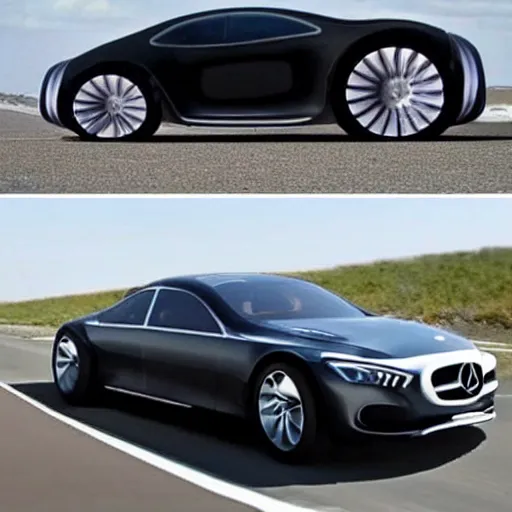 Prompt: Image of a prototype S1000 flying Mercedes car, top image of all time on /r/Futurology subreddit