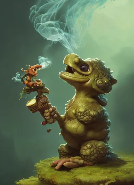 Prompt: cute kappa smoking a pipe, subsurface scattering, by jesper ejsing, justin gerard, tomasz alen kopera, cgsociety and fenghua zhong, highly detailed, rim light, cinematic lighting, illustration, art, octane render, very coherent, cinematic, hyper realism, high detail, octane render, 8 k