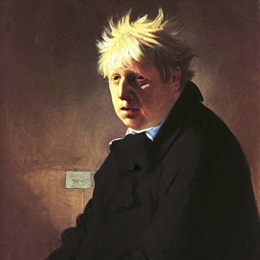 Image similar to portrait of boris johnson by goya