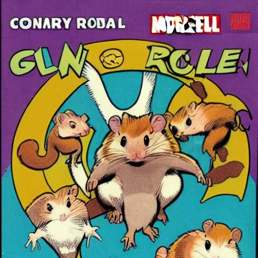 Image similar to hamster by john buscema, marvel comic about little pet rodents, gerbils, guinea pigs, hamsters