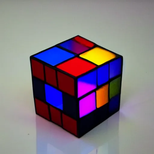 Prompt: Rubic\'s cube made from multicolored eyes