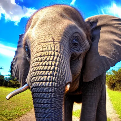 Image similar to screenshot go pro footage elephant