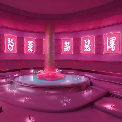 Prompt: interior of a tokyo love hotel, highly detailed c 4 d octane render in 8 k