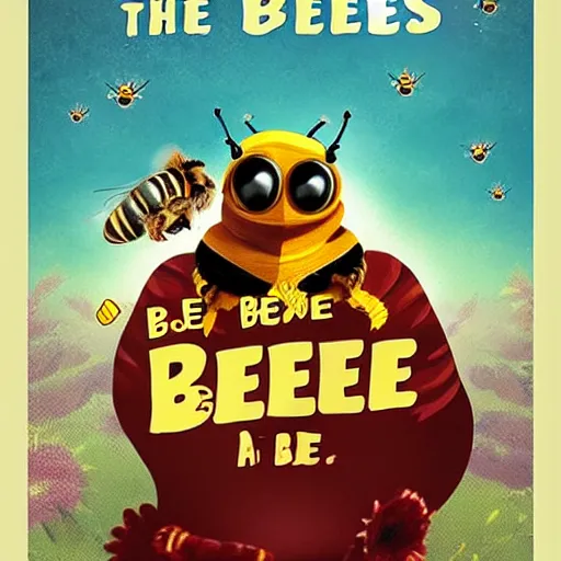 Image similar to save the bees poster, artstation