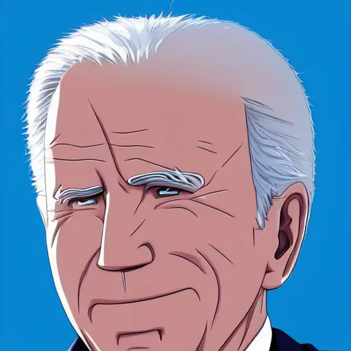 Prompt: anime portrait of Joe Biden as an anime character, trending on artstation