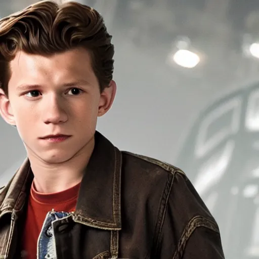 Prompt: Tom Holland as Marty MCFly